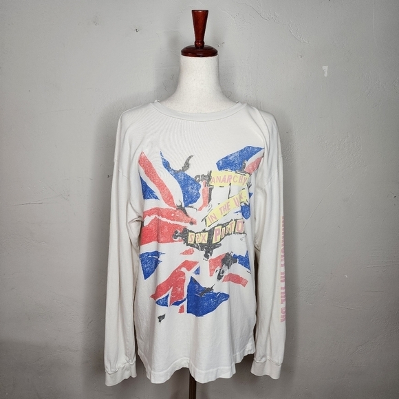 DAYDREAMER Sex Pistols Anarchy in the UK Long Sleeve Oversized Tee Size Small - Picture 1 of 14